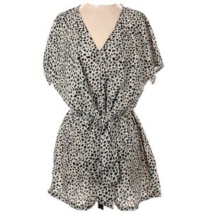 Mazik black and white leopard romper